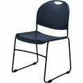 National Public Seating NPS Commercialine Stack Chair - Polypropylene - Navy - 850-CL Series 855-CL